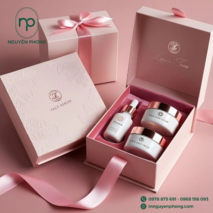 Mẫu hộp cứng sang trọng có cốt đựng collagen